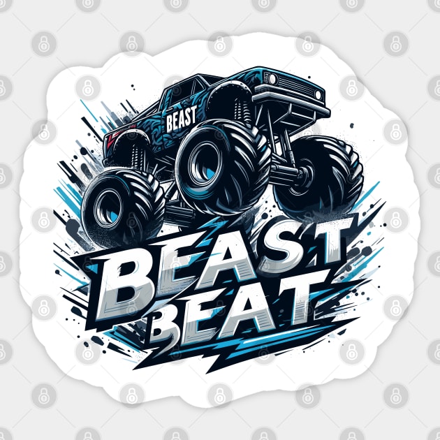 Monster Truck, Beast Beat Sticker by Vehicles-Art